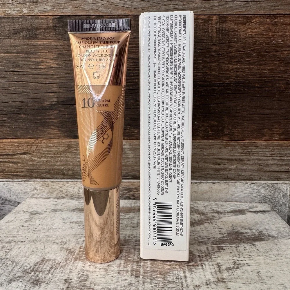 Charlotte Tilbury Beautiful Skin Foundation | 10 Neutral | Full Size: 1 oz | NIB